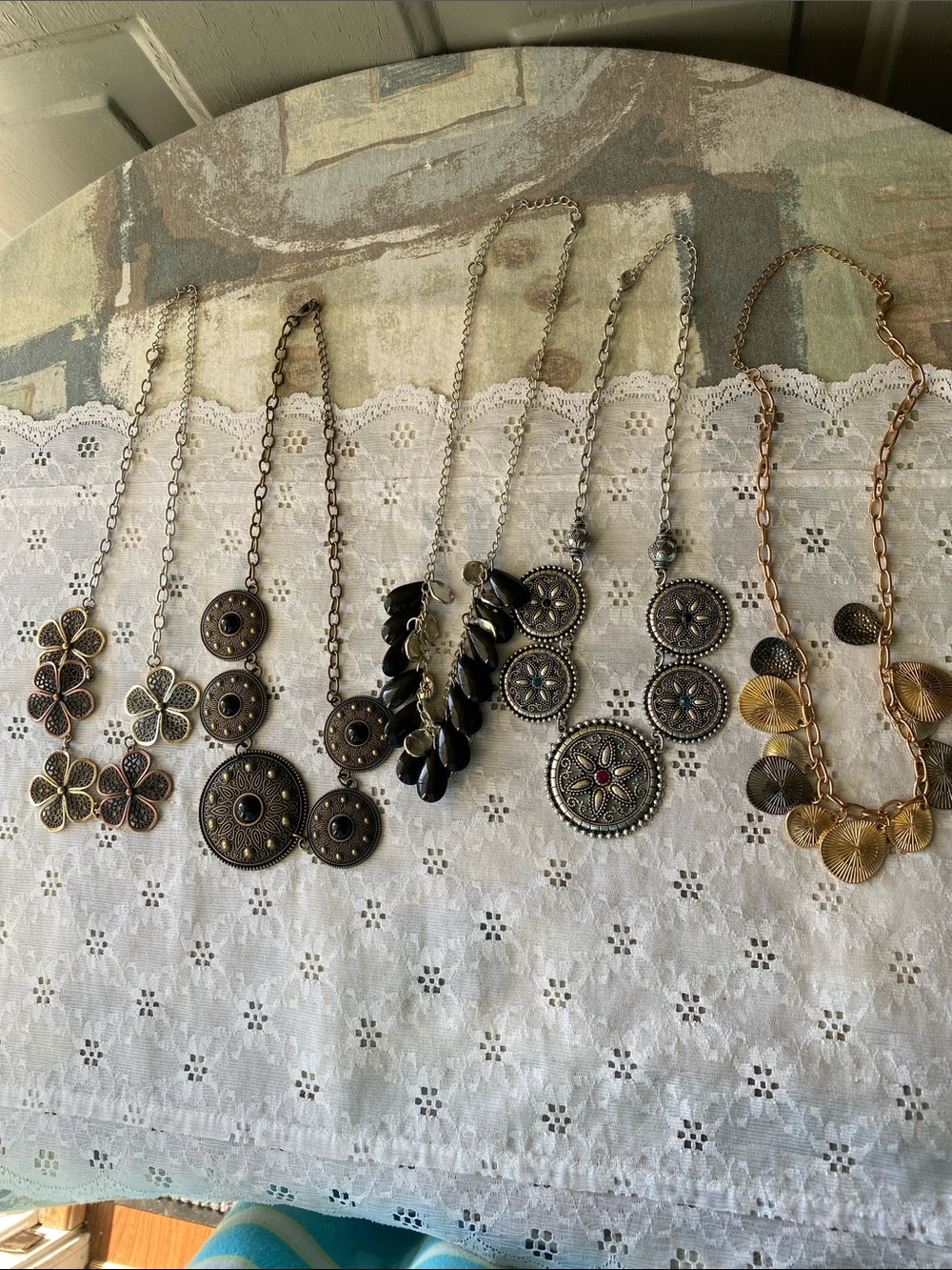 Paparazzi Black & Gold Boho Medallion  Necklace  Dress Wardrobe Up